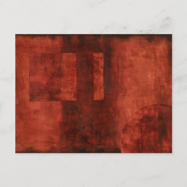 Tief-Crimson-Malerei mit geometrischen Formen Postkarte (Vorderseite)