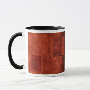 Tief-Crimson-Malerei mit geometrischen Formen Tasse