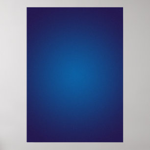 Tief dunkelblaue körnige Vignette Poster