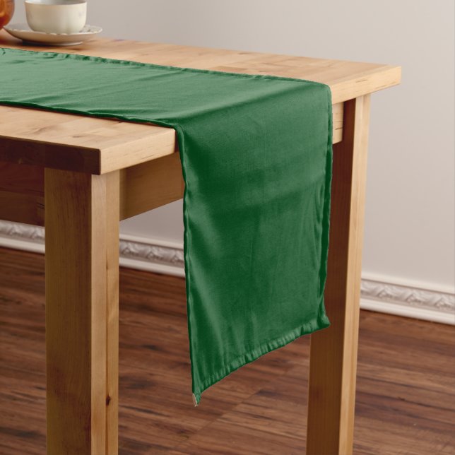 Tief grüne Solid Color Kurzer Tischläufer (Beispiel)