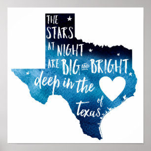 Tief im Herzen von TX Harvey Druck Poster
