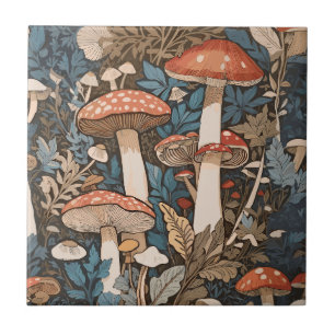 Tief im Wald Pilze. Fliese