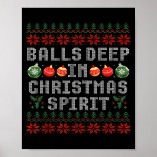 Tief im Weihnachts-Srit passende hässliche Paare  Poster