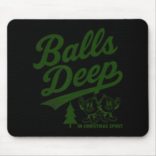 Tief im Weihnachtsgeist Lustiger Erwachsener Weihn Mousepad