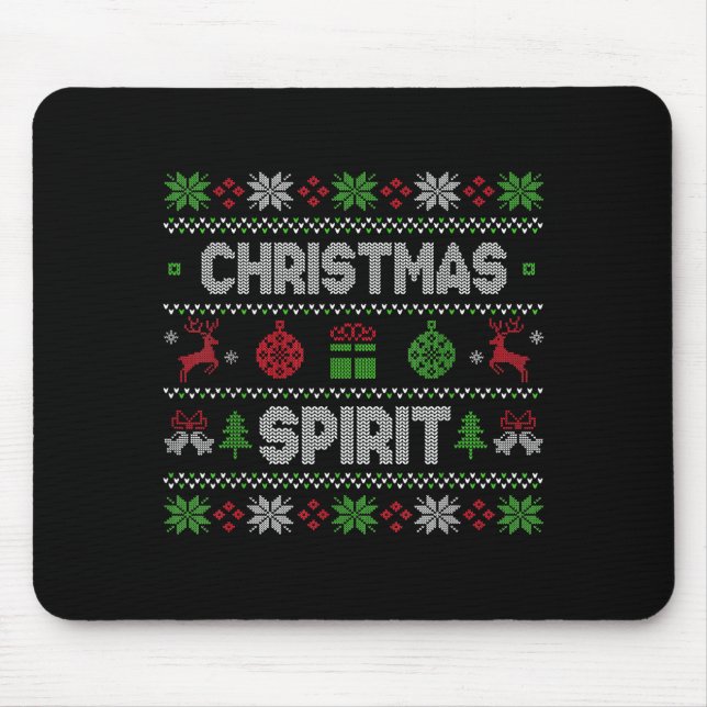 Tief in den Weihnachtspullovern passende Paare  Mousepad (Vorne)