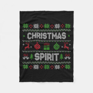 Tief in der Weihnachts-Schrift passende Paare  Fleecedecke