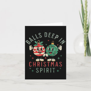 Tief in Weihnachts-Srit Lustige Weihnachts-Sprüche Karte