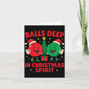 Tief in Weihnachts-Srit Lustiger Erwachsener Weihn Karte