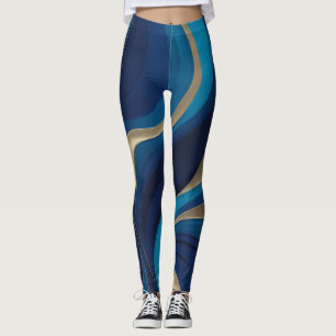 Tief königsblau leggings
