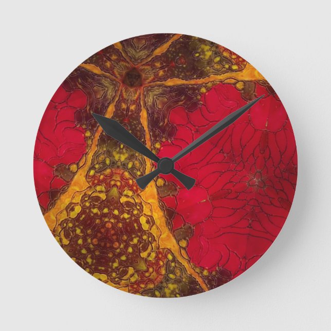 tief leidenschaftlich runde wanduhr (Vorderseite)