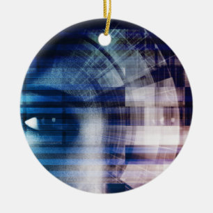 Tief lernen und Maschinen-künstliche Intelligenz Keramik Ornament