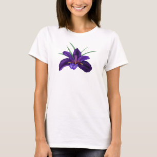 Tief Lila Bog Wasser Iris Illustration T-Shirt