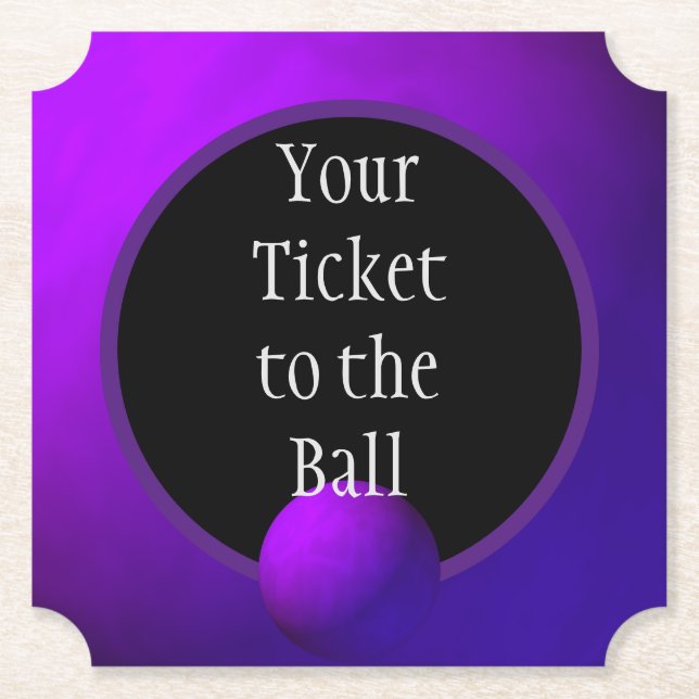 Tief Lila Ihr Ticket zum Ball Untersetzer (Vorderseite)