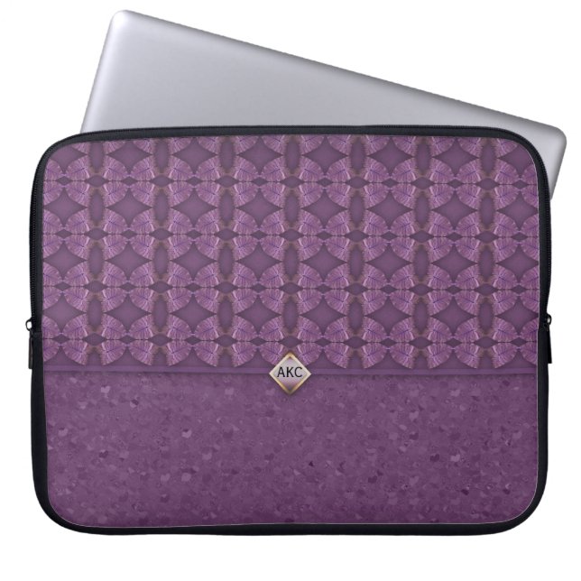 Tief Lila Kupplung Bag Laptopschutzhülle (Vorderseite)