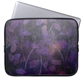 Tief Lila Leaf Abstrakt Laptopschutzhülle