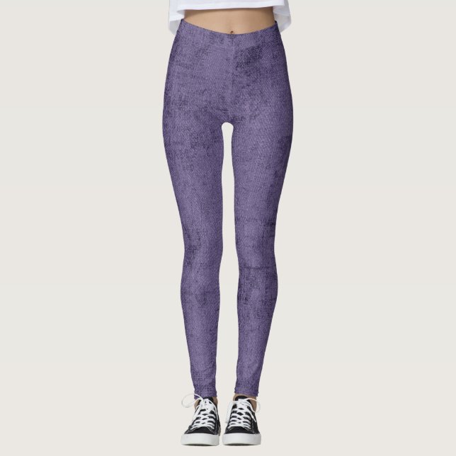 Tief Lila Leggings (Vorderseite)