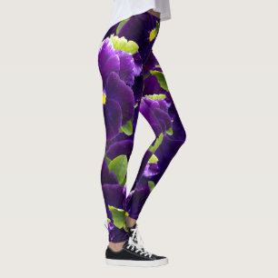 Tief Lila Pansy-Cluster: Majestic Beauty Leggings