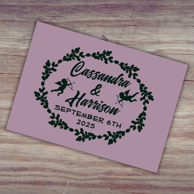 Tief Lila rustikale Hochzeit Gästebuch (Von Creator hochgeladen)