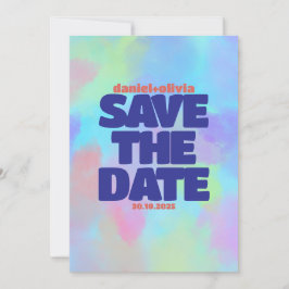 Tief Lila Soft Wedding Save The Date