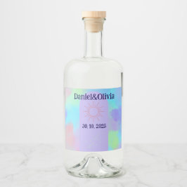 Tief Lila Soft Wedding Stuff Alkoholflaschenetikett