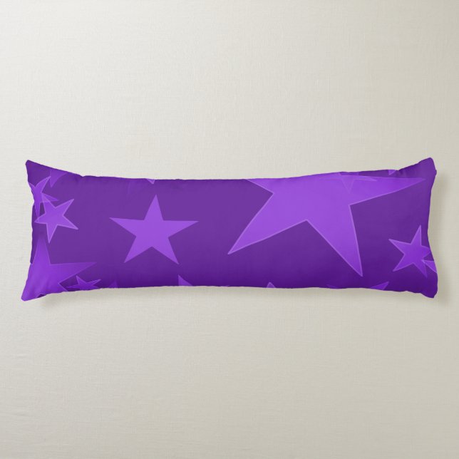 Tief Lila Star Körperkissen (Vorderseite)