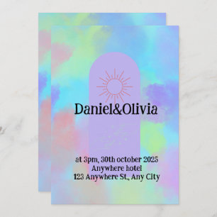 Tief Lila weiche Schicht Einladung