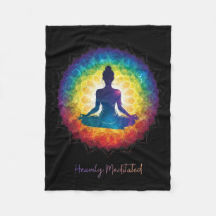 Tief meditierter Yoga Inspirierender Friedlicher Z Fleecedecke