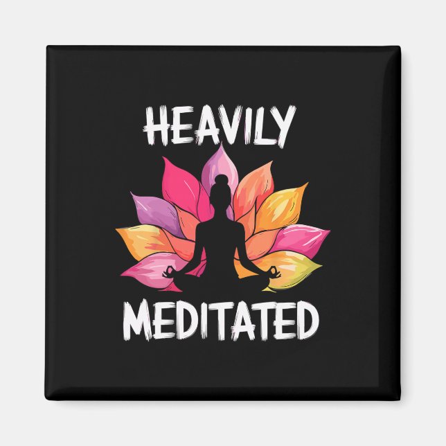 Tief meditierter Yoga Magnet (Vorne)