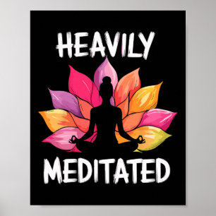 Tief meditierter Yoga Poster