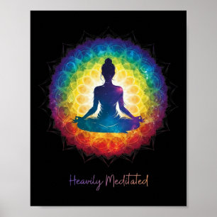 Tief meditiertes Yoga Inspirierender friedlicher Z Poster