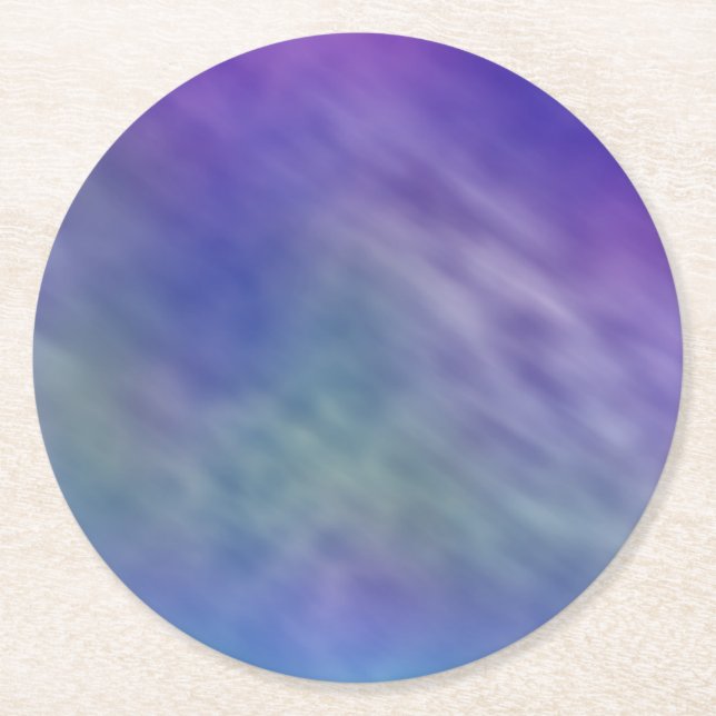Tief-Regenbogenfarbener Himmel Hintergrund Runder Pappuntersetzer (Vorderseite)