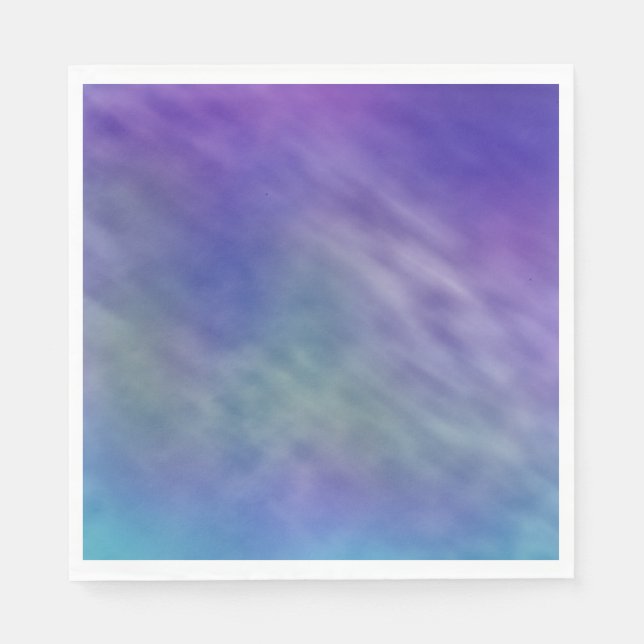 Tief-Regenbogenfarbener Himmel Hintergrund Serviette (Vorderseite)
