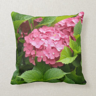 Tief rosa Hydrangeas Kissen