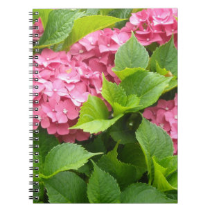 Tief rosa Hydrangeas Notizblock