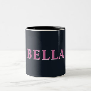 Tief-rosa-individuelle Name Zweifarbige Tasse