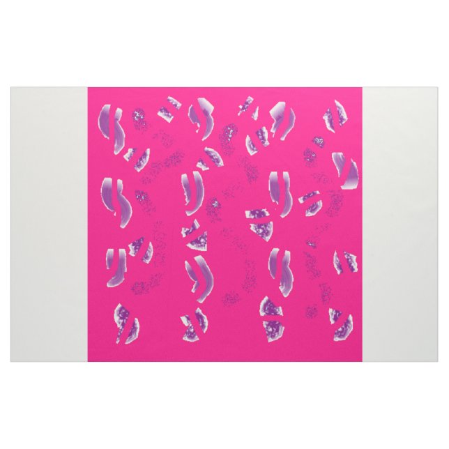 Tief rosa mit hübschen Lavendelmustern herrlich Stoff (Yard (91,4 cm))