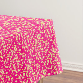 Tief rosa mit winzigen Zitronen- und Crememustern Tischdecke