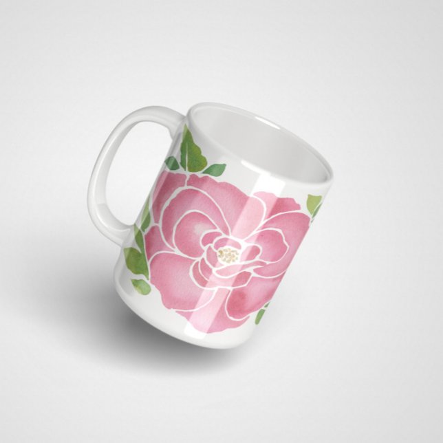 Tief rosa Rose Kaffeetasse (Von Creator hochgeladen)