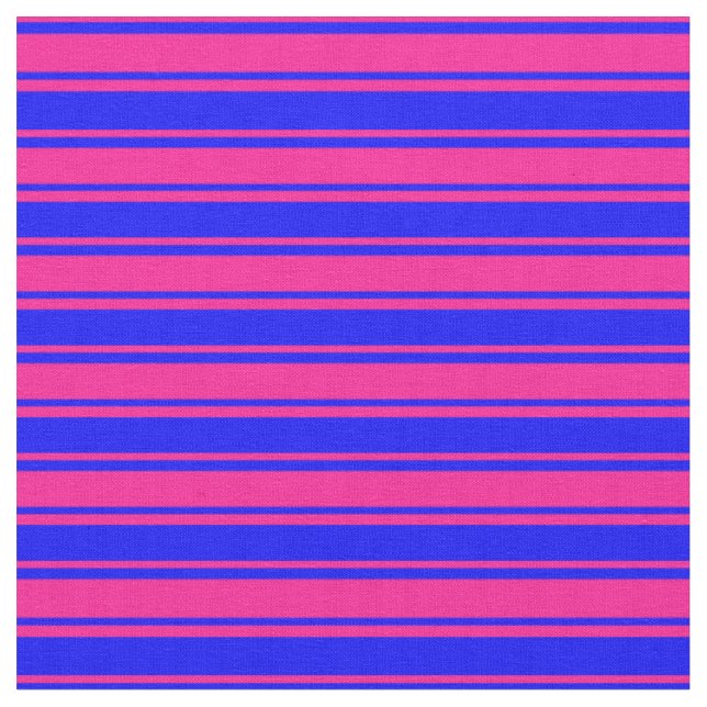 Tief rosa und blau gefärbte Linien Stoff (Nahaufnahme)