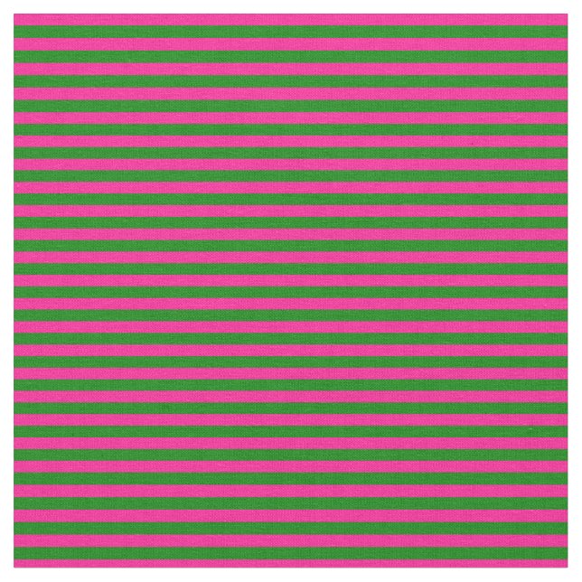 Tief rosa und grünes Muster Stoff (Nahaufnahme)