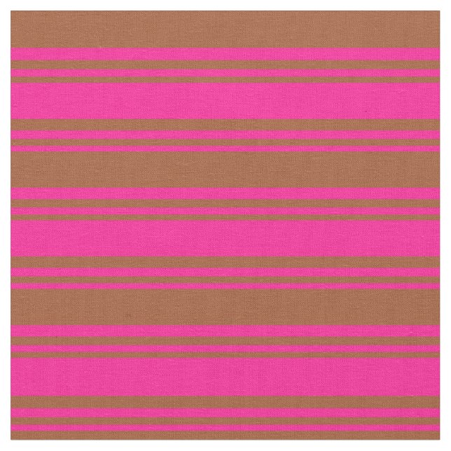 Tief rosa und siennenfarbenes Muster Stoff (Nahaufnahme)