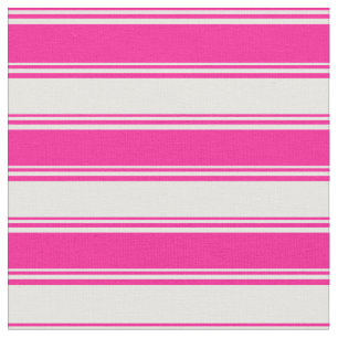 Tief rosa und weiß gestrichenes Muster Stoff