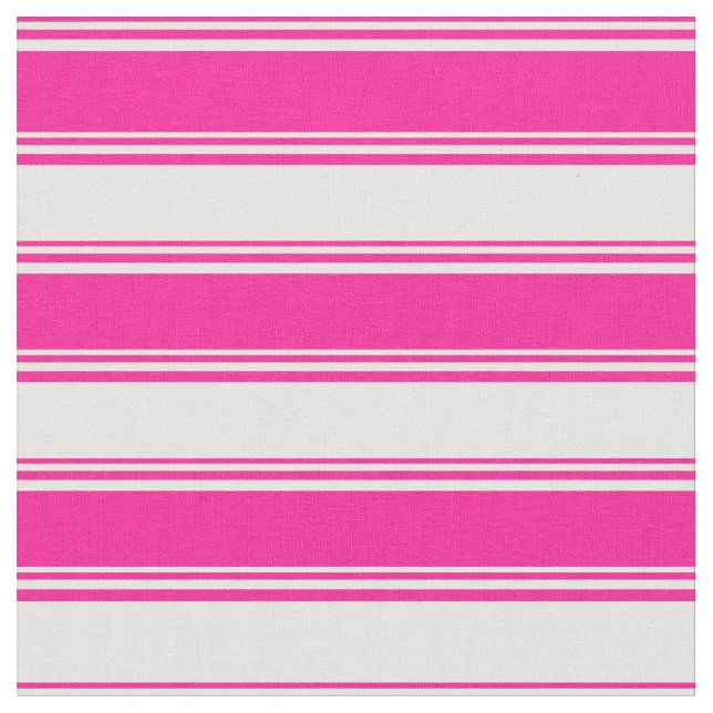 Tief rosa und weiß gestrichenes Muster Stoff (Nahaufnahme)