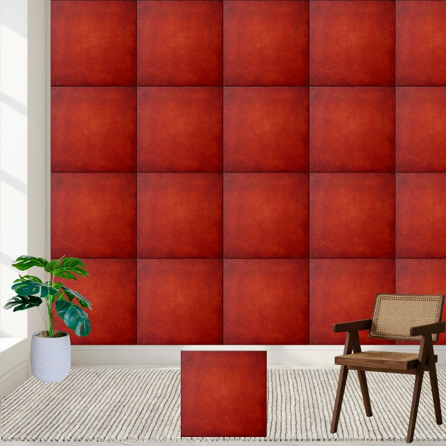 Tief rot texturierte Keramik Tile Fliese (Deep Red Textured Ceramic Tile)