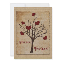 Tief rote Liebe Valentine Hearts Obstbaum