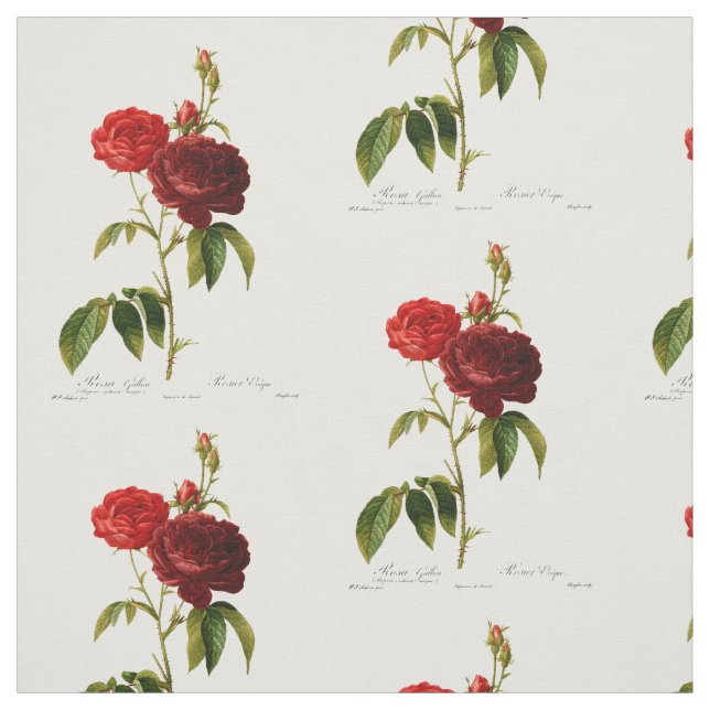 Tief rote Vintage Rose malen Stoff (Muster)