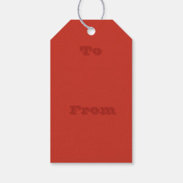 Tief roter Herbst Saison solide Farbe Geschenkanhänger