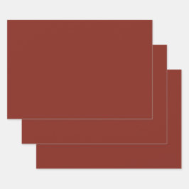 Tief roter Herbst Saison solide Farbe Geschenkpapier Set