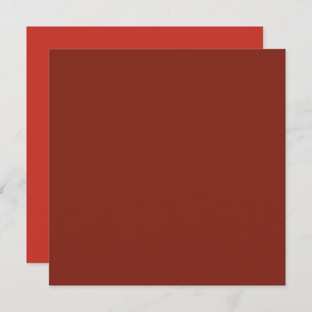 Tief roter Herbst Saison solide Farbe Karte (Vorne/Hinten)