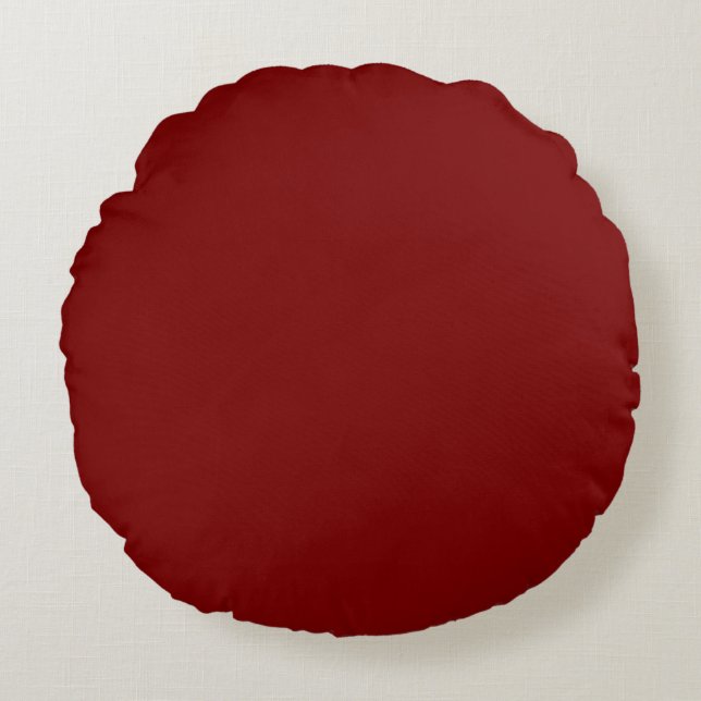 Tief roter Pop Rundes Kissen (Vorderseite)